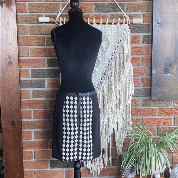 🖤 H&M Black & Cream Mini Skirt - Picture 3 of 6